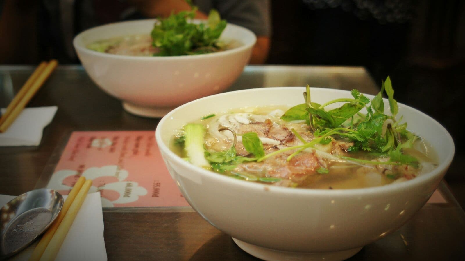 Bowls of pho in Hanoi